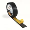 Weichsockelleiste selbstklebend 10 m, schwarz, Sockelleiste auf der Rolle