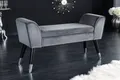 riess-ambiente Sitzbank SCARLETT 90cm grau / silber / schwarz (Einzelartikel, 1-St), Flur · Samt · Metall · Schlafzimmer · Retro Design