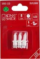 Konstsmide LED Ersatzbirne, 3er-Blister, warm weiß, 3V, 0.06W, weiße Steckfassung - 5063-132