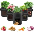 Potato Grow Bag, 5Pack 10 Gallonen Vegetable Grow Plant Bags mit Sichtfenster...