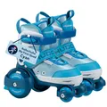 HUDORA Rollschuh My First Quad in Größe 30-33 - Cyan - hochwertige Rollschuhe für Kinder bis 20kg - Kinder Rollschuhe größenverstellbar - sichere Einsteiger-Rollerskates mit großen Rollen