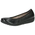 Caprice CAP Airmot./FB aus Leder Keilabsatz 9-22161-42 Ballerina CAP Airmot./FB schwarz 40 EU