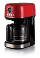 Ariete, Moderna 1396 Filterkaffeemaschine zur Zubereitung von Amerikanischer Kaffee, für bis zu 15 Tassen, Glaskaraffe, Warmhalteplatte, LCD-Display, herausnehmbare und waschbare Filter, Weiß