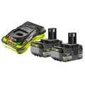 Ryobi 18V Lithium+ Akku Set 2x 5,0Ah mit Ladegerät RC18150-250X Neu