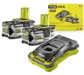 Ryobi Akku-Starter-Set 2x 18V 5 Ah Akku +Schnellladegerät RC18150-250 5133004422