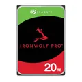 Seagate IronWolf Pro 20TB, Enterprise Internal NAS HDD, CMR 3.5 Inch, SATA 6GB/s, 7.200 RPM, 256MB Cache for RAID NAS, Data Rescue Service, Frustration Free Packaging (ST20000NTZ01)