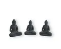colourliving Buddhafigur Buddha Figur 3er Set aus Stein Buddhafigur Feng Shui Dekofigur (3 St), Handbemalt, Wetterfest, 3er Set