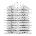 Karl Loven Bandanas 5er Pack 100% Baumwolle Paisley Halstuch Kopf Hals Schal (5er Pack, Weiß)
