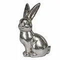 Dekofigur Hase Klassik antik silber H. 38cm aus Keramik Formano WA