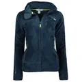Geographical Norway Fleecejacke Geographical Norway Damen Fleecejacke Teddy Fleece Winter Jacke mit Stehkragen, in Unifarbe, kuschelig blau XL (42)