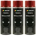 Lackspray rot metallic 3x 400ml Motip Car's Effektlack by Dupli-Color