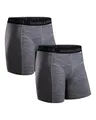DANISH ENDURANCE Merino Boxershorts Herren (2er Pack), Merino Unterwäsche Herren, Mit oder ohne Eingriff, Grau Mélange, 3XL
