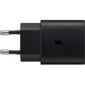 Samsung USB-C-Ladegerät, 25 W, ultraschnell, Adapter USB C auf USB, Schnellladegerät, Original-Ladegerät, ohne Kabel, Schwarz - Schwarz