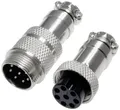Pollin 453566 Rundsteckverbinder Stecker, Buchse Gesamtpolzahl: 8 1 Set