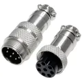 Pollin 453566 Rundsteckverbinder Stecker, Buchse Gesamtpolzahl: 8 1 Set