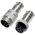 Pollin 453566 Rundsteckverbinder Stecker, Buchse Gesamtpolzahl: 8   1 Set