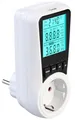 revolt Stromzähler Steckdose: Digitaler Energiekostenmesser mit beleuchtetem XXL-Display, 2 Tarife (Wattmeter, Strom-Messer, Strommessung)