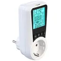 revolt Digitaler Energiekostenmesser mit beleuchtetem XXL-Display, 2 Tarife