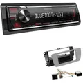 Kenwood KMM-BT209 1-DIN Autoradio Bluetooth USB AUX-In Short Body mit Einbauset für Seat Ibiza IV Ibiza IV ST dublingrey Canbus