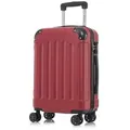 yonsly Premium Reisekoffer TSA-Schloss,YKK-Reißverschluss Hartschalen-Koffer Trolley Kabinenkoffer Rollkoffer Suitcase Handgepäck (Rot,XL) - Rot