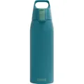 SIGG - Edelstahl Trinkflasche - Shield ONE Blue Puya - Für Kohlensäurehaltige Getränke Geeignet - Auslaufsicher - Federleicht - BPA-frei - Outdoor & Fitness - Blau - 1L