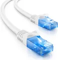 deleyCON 0,25m CAT.6 Ethernet Gigabit Lan Netzwerkkabel RJ45 CAT6 Kabel Patchkabel Kompatibel zu CAT.5 CAT.5e CAT.6a Cat.7 - Weiß