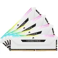 DIMM 64 GB DDR4-3200 (4x 16 GB) Quad-Kit, Arbeitsspeicher weiß, CMH64GX4M4E3200C16W, Vengeance RGB PRO SL, INTEL XMP