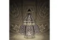 Marrakesch Orient & Mediterran Interior Teelichthalter Orientalische Laterne Dekoration Maha Weiss (1 St), Handarbeit