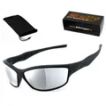 HELLY® - No.1 Bikereyes® | Bikerbrille, Motorradbrille, Motorrad Sonnenbrille | beschlagfrei, winddicht, bruchsicher | TOP Tragegefühl (silber verspiegelt [fender 2.0])