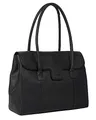 Benthill Damen Handtasche Echt-Leder - Umhängetasche aus weichem hochwertigem Echtleder - Vintage Fashion Bag Beutel - Shopper - Schultertasche, Farbe:Schwarz