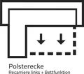 Home affaire Ecksofa Alberto L-Form, mit Kopfteilverstellung, wahlweise mit Bettfunktion