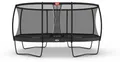 BERG Trampolin oval Grand Elite Regular 520 grau + Safety Net Deluxe Airflow pro