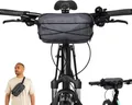 Grijs 2-in-1 Fietstas & Heuptas für Bikepacking - Sturmtasche für das Fahrradlenker - Wasserfest