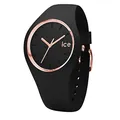 Ice-Watch - ICE glam Black Rose-Gold - Schwarze Damenuhr mit Silikonarmband - 000979 (Small)