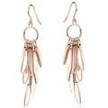 Materia Rosegold Ohrhänger lang Tropfen 925 Silber vergoldet 8,8g SO-309
