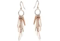 Materia Paar Ohrhänger Damen Rosegold Pendel Tropfen Hänger massiv SO-309, Sterlingsilber, rosevergoldet