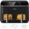 Cosori CAF-R901-AEU Doppel-Heißluftfritteuse Airfryer 8,5L10-in-1 Funktion 1750W