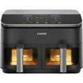 Cosori Doppel-Heißluftfritteuse CAF-R901-AEU Heißluft-Fritteuse 1.75 kW Schwarz,