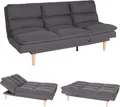 Schlafsofa HWC-M79, Gästebett Schlafcouch Couch Sofa, Schlaffunktion Liegefläche 180x110cm Stoff/Textil dunkelgrau