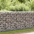 vidaXL Gabionenwand mit Abdeckung Verzinkter Stahl 600×30×150 cm NEU