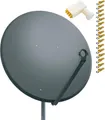 PremiumX SAT Anlage 100cm Antenne Stahl Anthrazit Octo LNB 16x F-Stecker