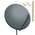 Premium X Satelliten-Komplettanlage 100cm Satellitenschüssel Anthrazit Satellitenantenne Octo LNB F-Stecker, SAT bis 8 Teilnehmer