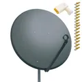 PremiumX TV SAT Anlage 100cm Satelliten Schüssel Antenne Offset Spiegel Octo LNB