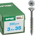 SPAX Universalschrauben T15 Senkkopf Edelstahl A2 0197000350353 3,5 mm x 35 mm, 200 St. (0197000350353)