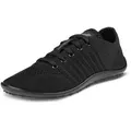 Leguano GO Barfußschuh mit praktischer Schnürung, Freizeitschuh, Halbschuh, Schnürschuh schwarz 38 EU