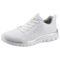 Skechers Graceful - Get Connected Sneaker Freizeitschuh, Halbschuh, Schnürschuh für die Maschinenwäsche geeignet weiß 35 EU