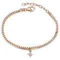 MATERIA by Matthias Wagner Damen Armband Rosegold 925 mit Zirkonia Anhänger SA-127
