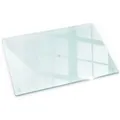Tulup Schneidebrett Küchen Schneidebrett Glas 80x52 cm Rechteckiges Schneidebrett Glas Schneidebrett Transparent