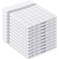 Vaily® Geschirrtücher Blau-Kariert 10er Pack - 70 x 45 cm aus 100% Baumwolle - Blau/Weiß