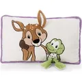 NICI Kissen Rehbock René Roebuck & Frosch Fridolin Frog 43x25cm - weiß - Flauschiges Kuscheltierkissen für Kinder und Erwachsene, Plüschkissen ... - Lila